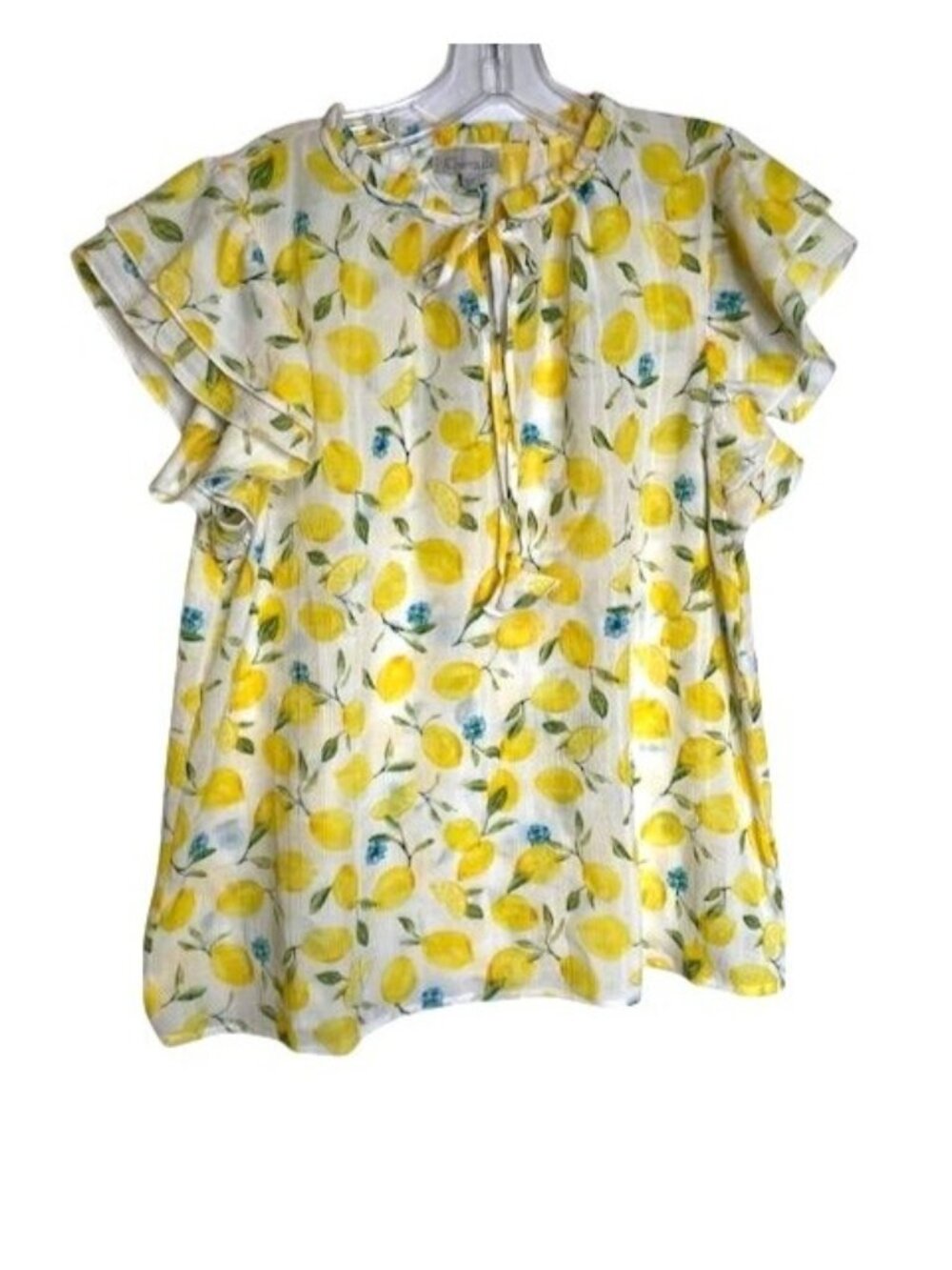 Lemon Print Chenault Top MEDIUM